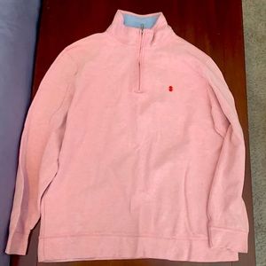 Izod pink (red & white) quarter zip pullover. Worn once.